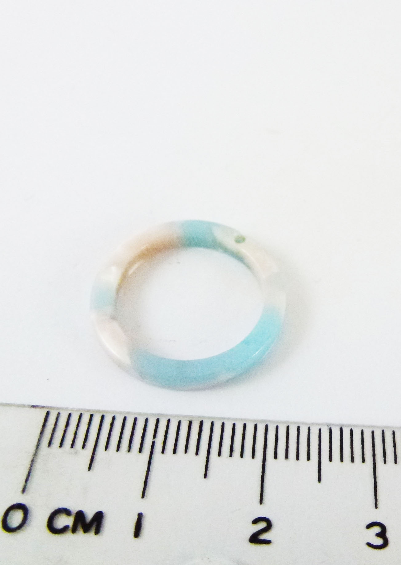 20MM單孔壓克力圓形-大理石藍