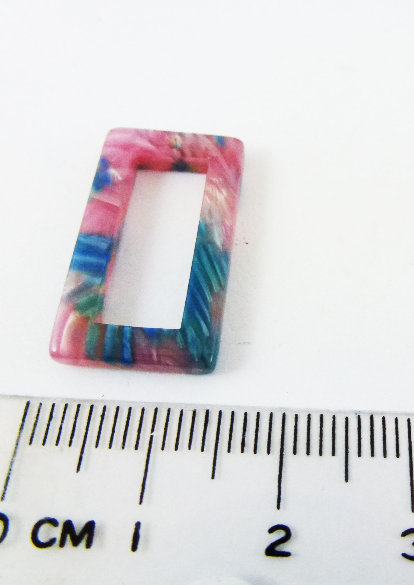 單孔壓克力長方形-大理石藍粉