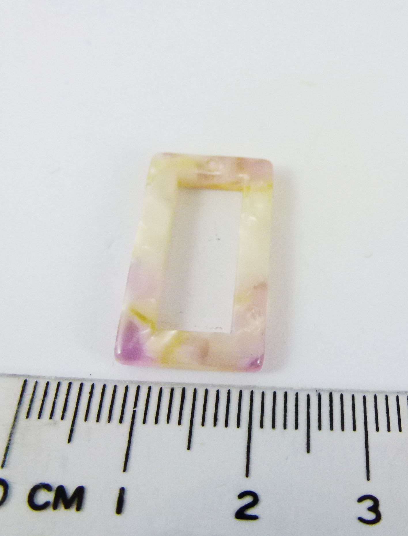 單孔壓克力長方形-大理石粉白