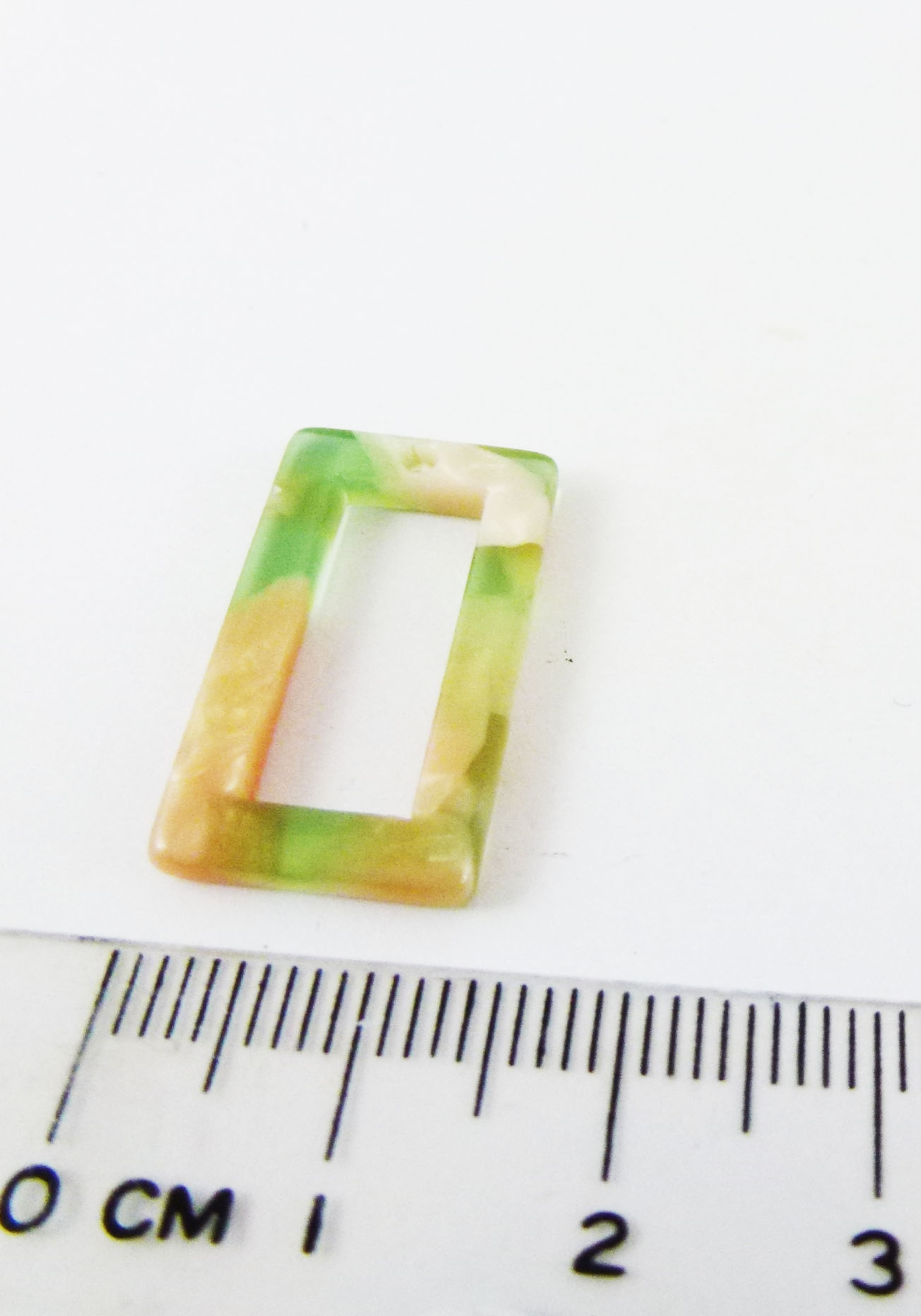 單孔壓克力長方形-大理石果綠粉橘