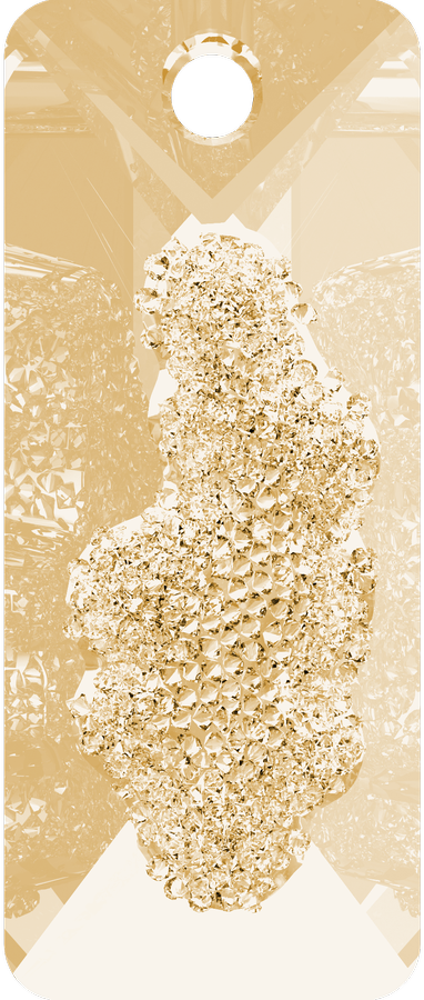 36MM生長水晶長方形-影子金