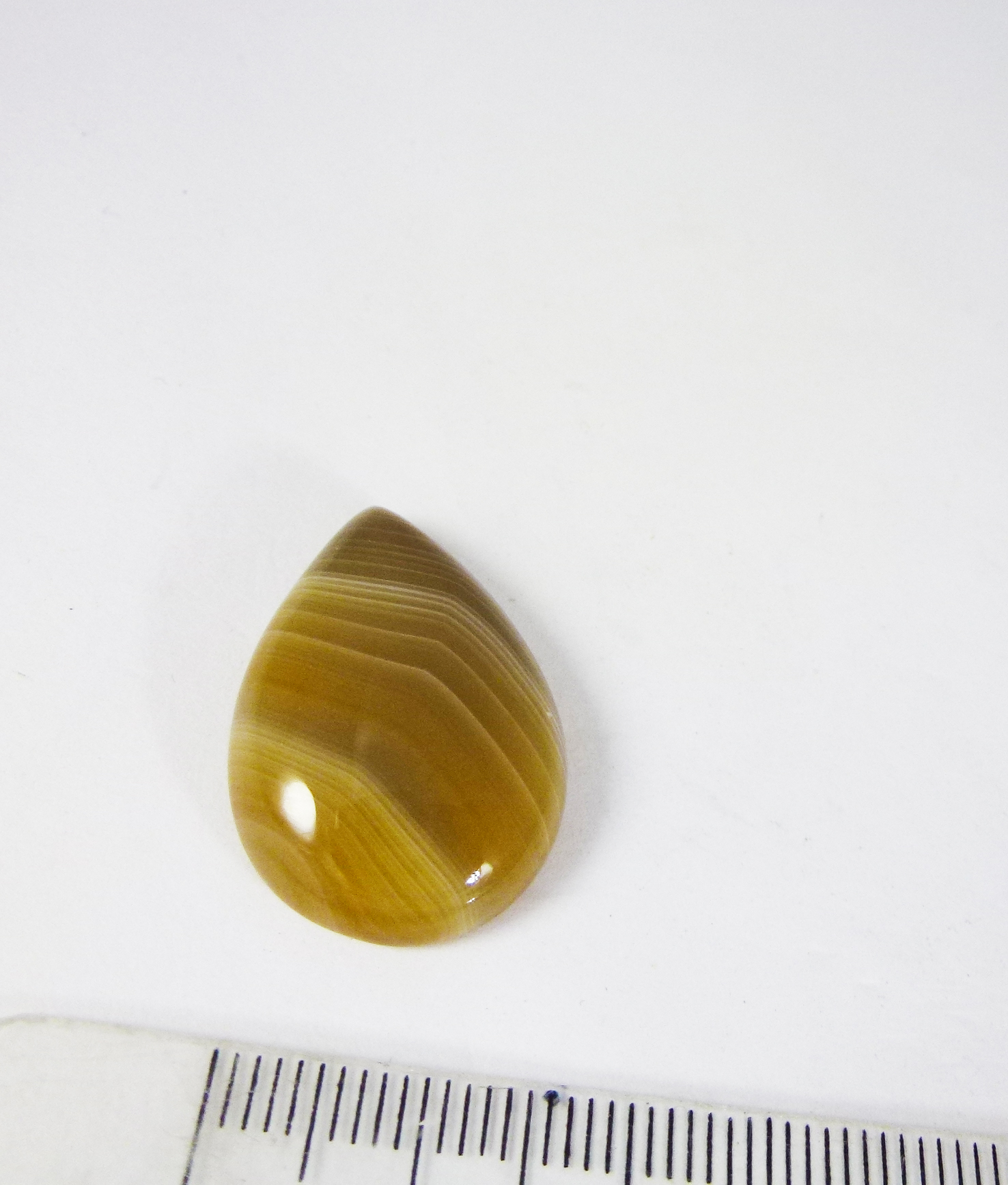 25mm平底水滴形天然石褐色