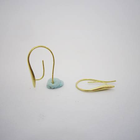 20mm純銀鍍金勾形耳鉤