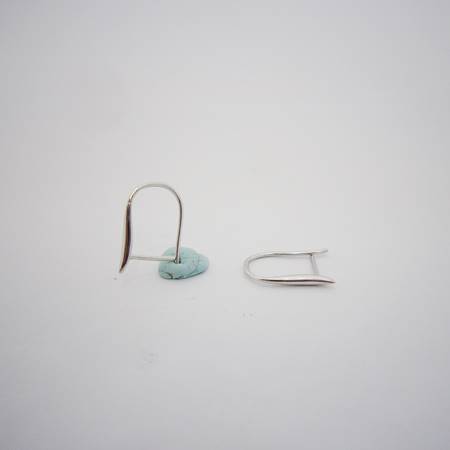 15mm純銀鍍正白K勾形耳鉤