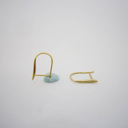 15mm純銀鍍金勾形耳鉤