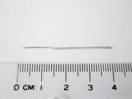 40mm純銀鍍正白K色耳鍊