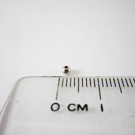 2.8mm純銀鍍正白K圓珠