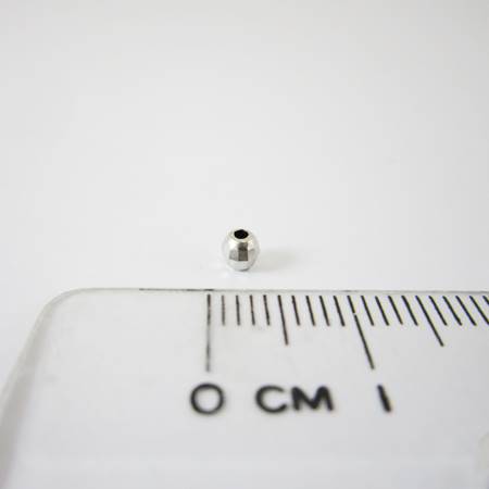 3mm純銀鍍正白K鐳射珠