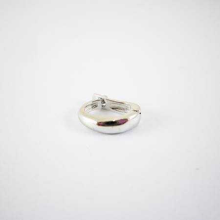10mm純銀鍍正白K色0形扣式夾頭