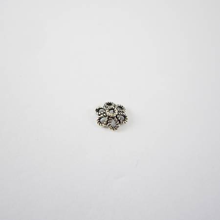 6mm純銀鏤空六辦花花帽