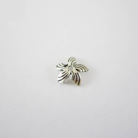10mm純銀條紋風車花帽