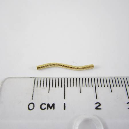 1x20mm包14K金S形螺紋彎管