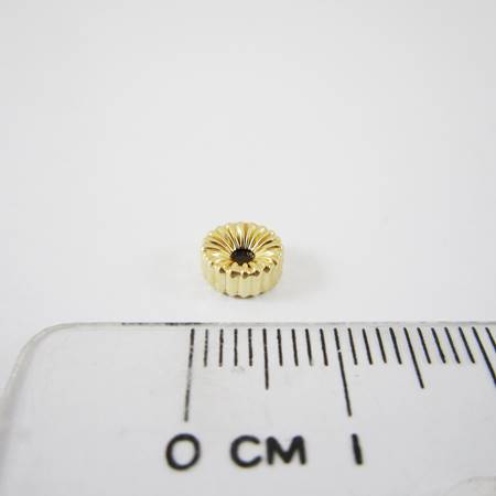 6mm包14K金中洞圓形刻紋