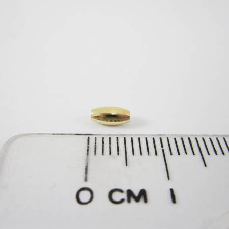 6x2mm包14K金橢圓