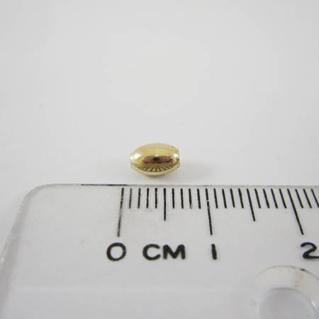 6x3mm包14K金橢圓
