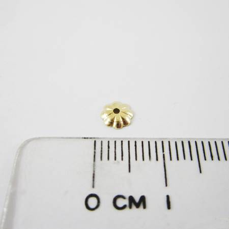 5mm包14K金八辦花花帽