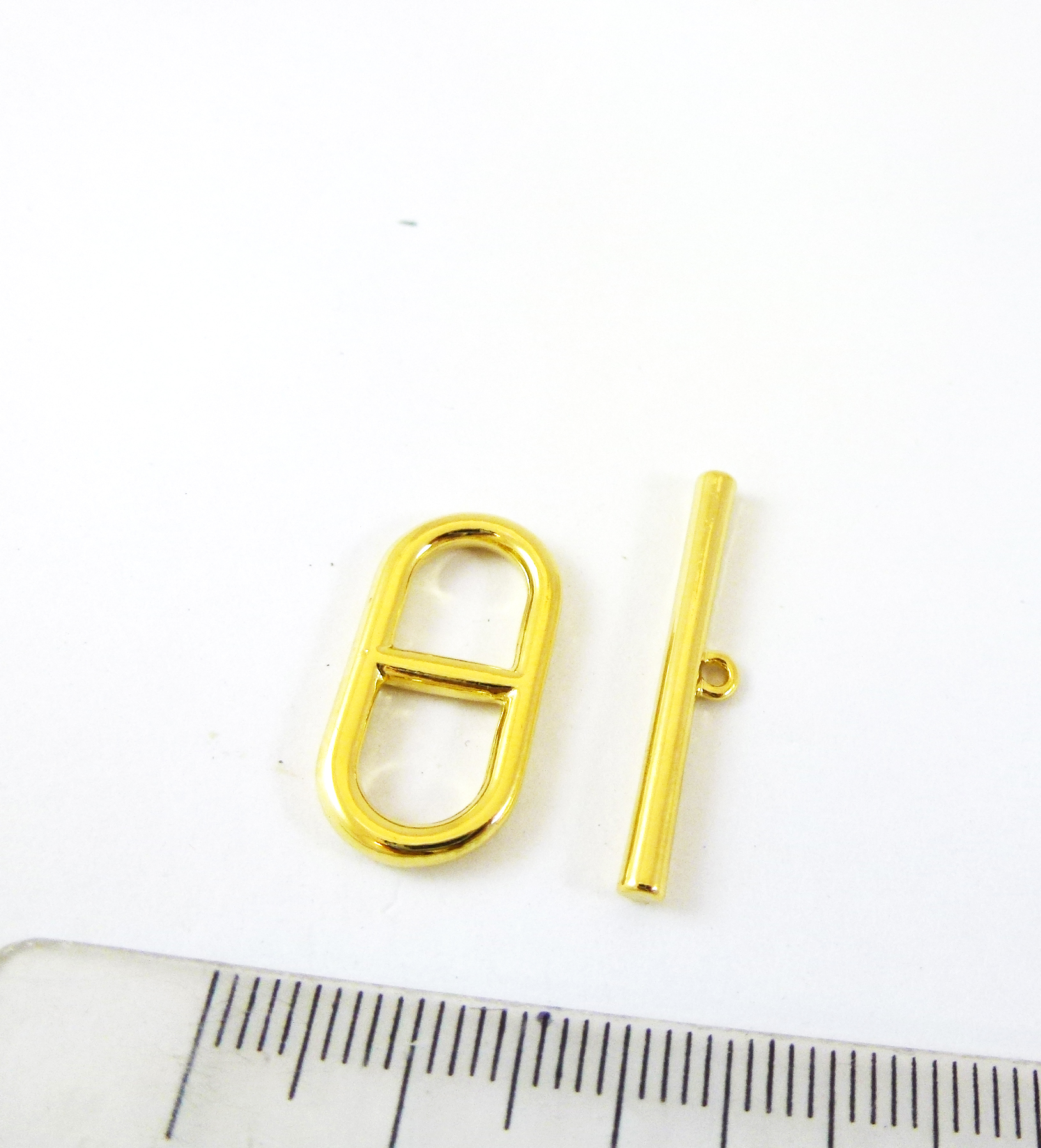 22mm合金鍍金橢圓日字棍扣