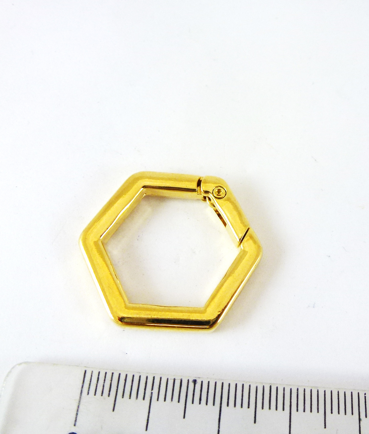 27x30mm鋅合金鍍金六邊形鉤