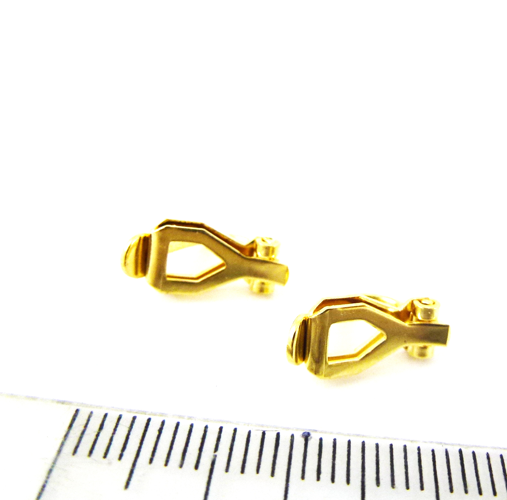 銅鍍金色4mm圓平盤彈簧片耳夾