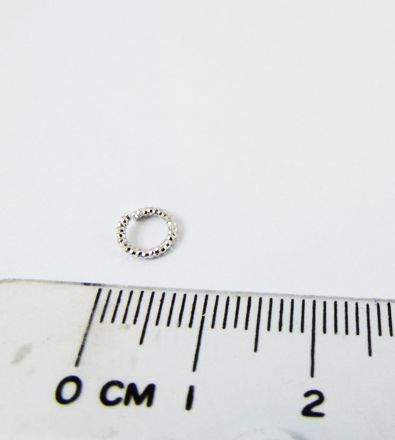1.0X6mm銅鍍正白K雷射雕刻單圈