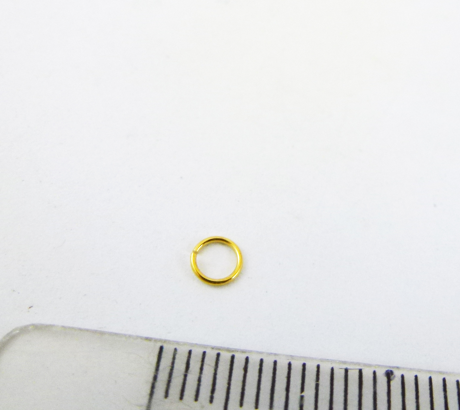 0.5X4mm純銀鍍金色單圈