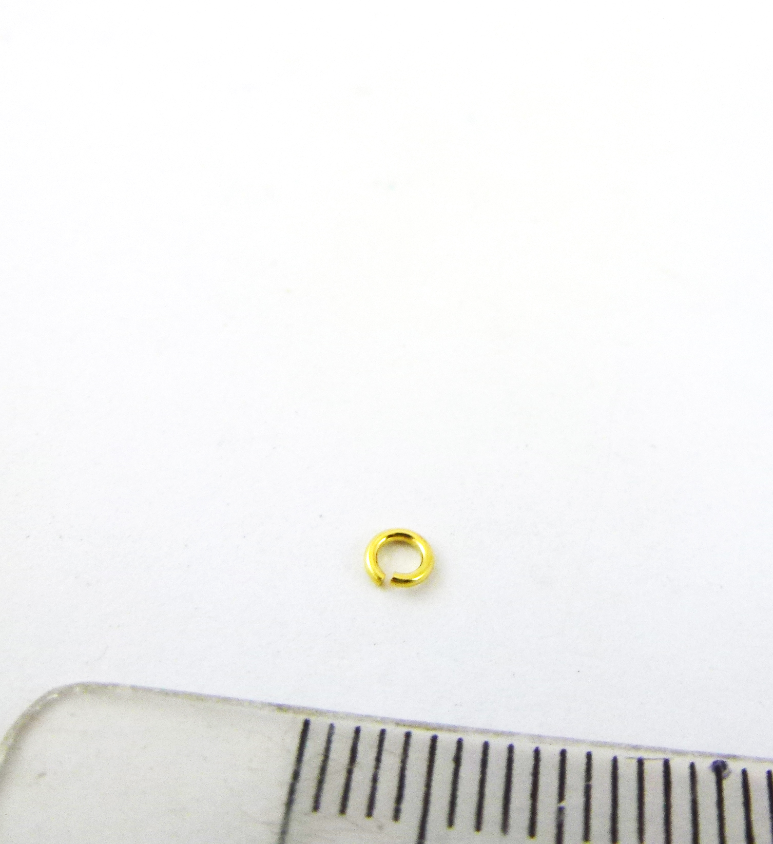 0.6X3MM純銀鍍金色單圈