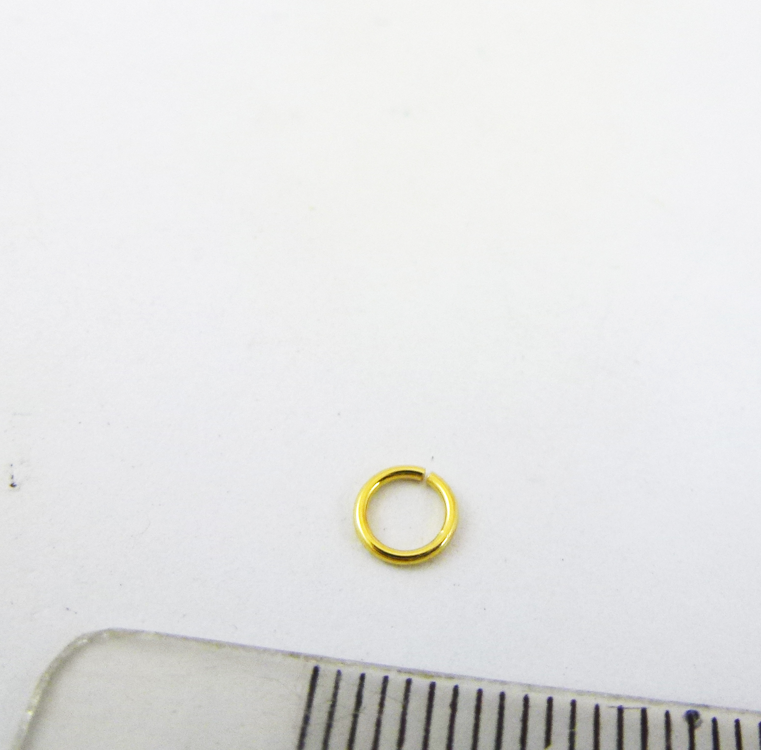 0.7X5mm純銀鍍金色單圈