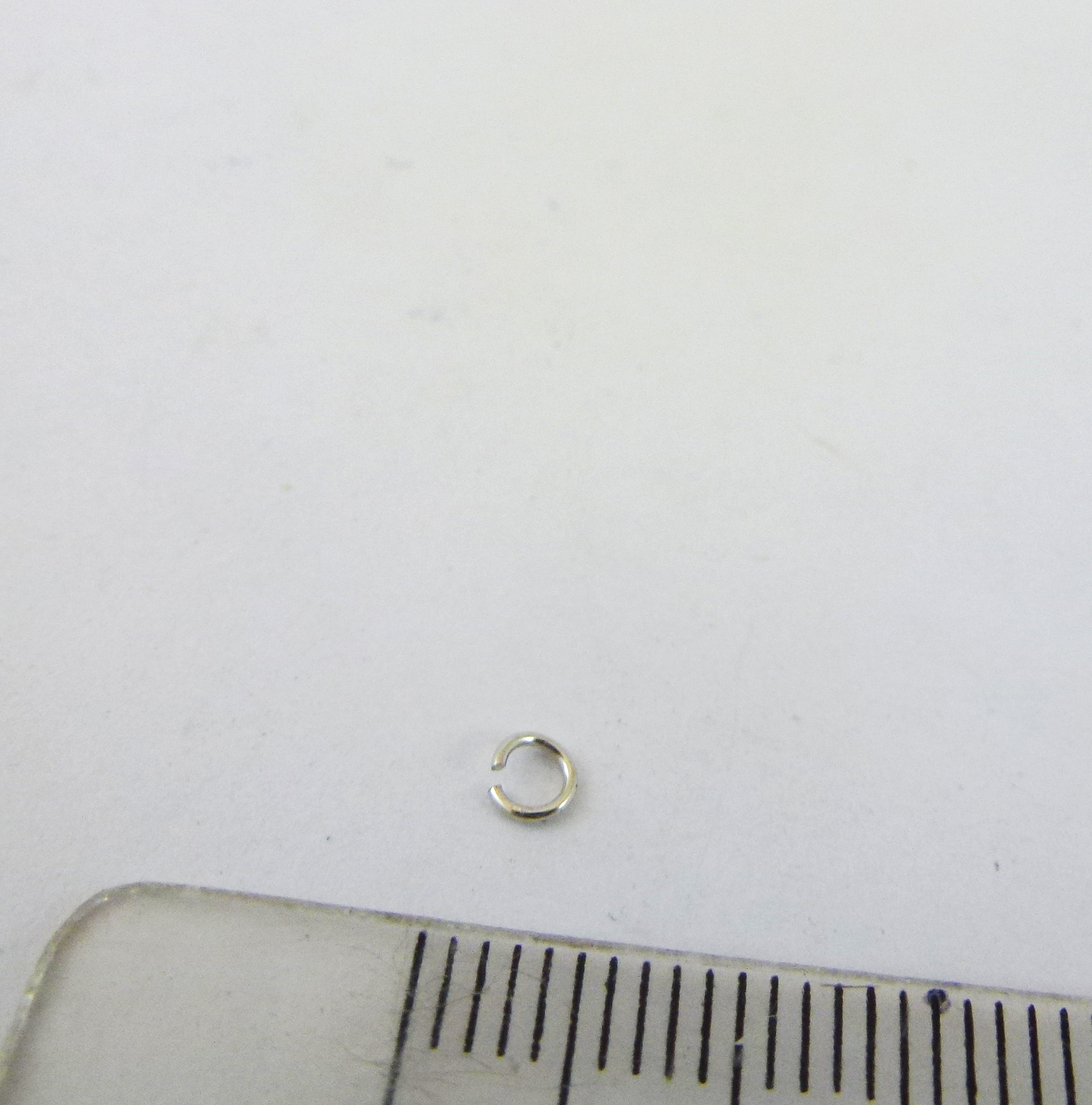 0.5X3MM純銀鍍白K單圈