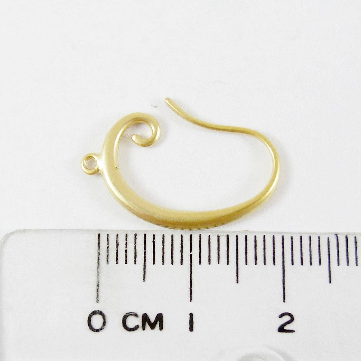 銅鍍霧金色c字耳鉤-20mm