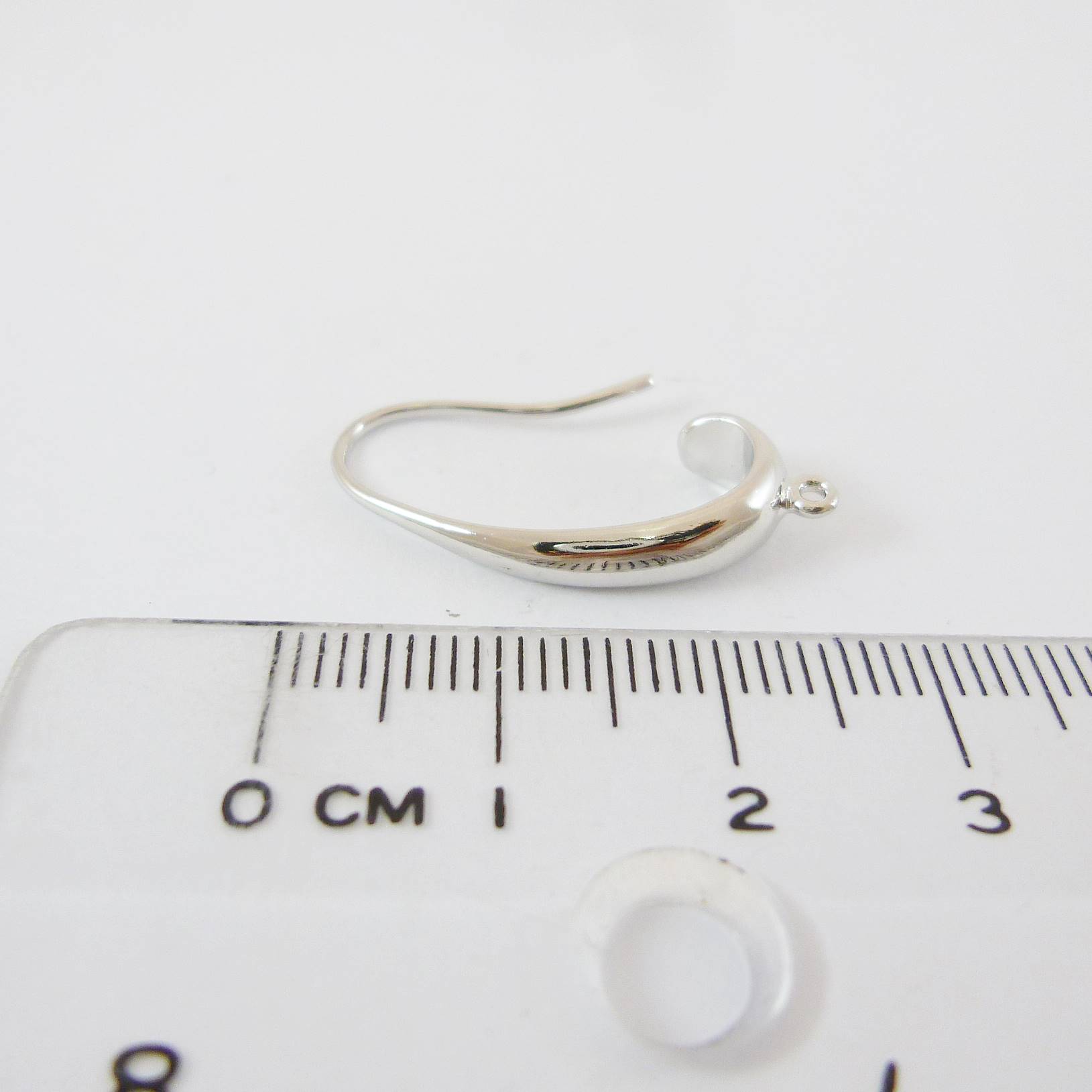 銅鍍正白K色彎鉤形耳鉤