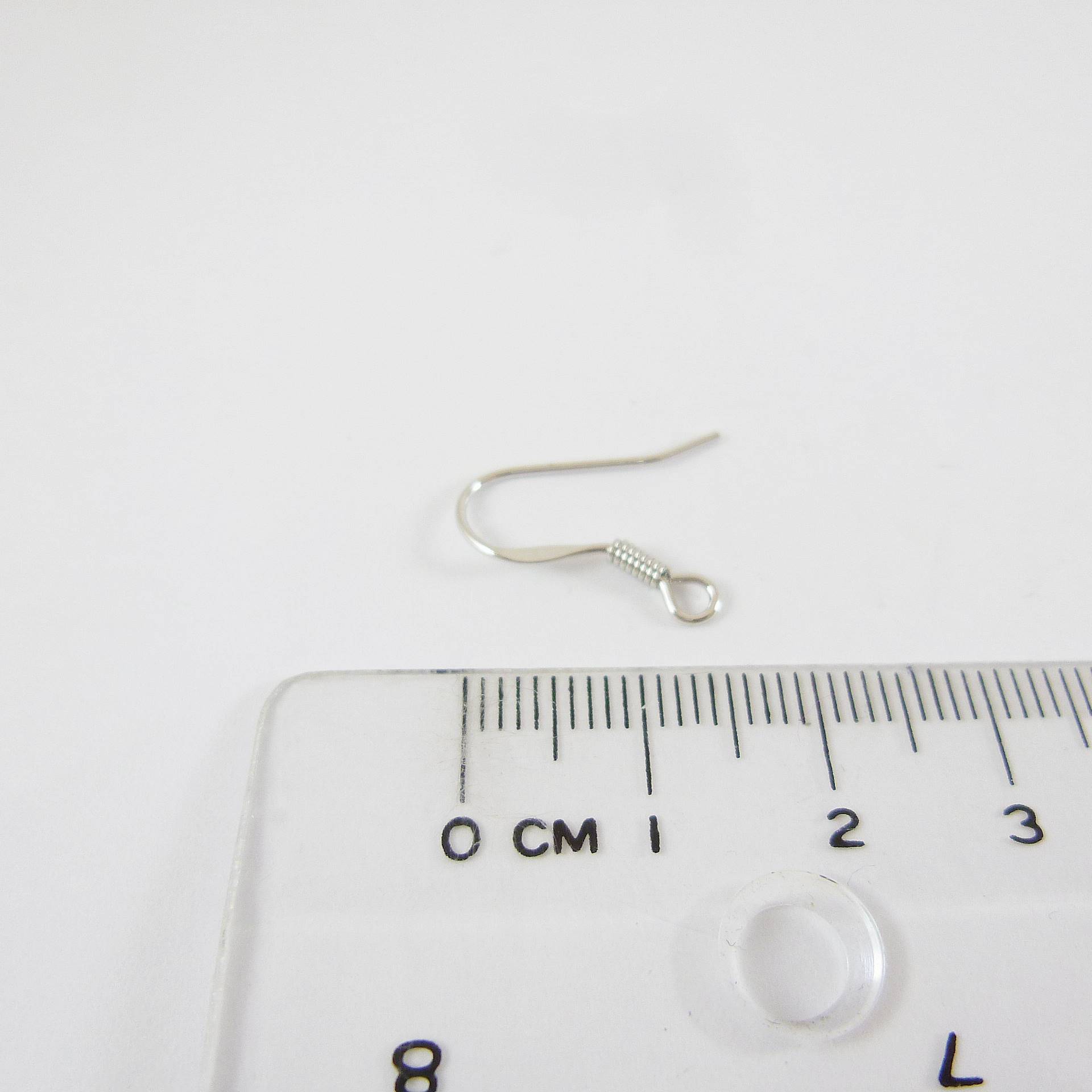 銅鍍正白K色扁形耳鉤+彈簧