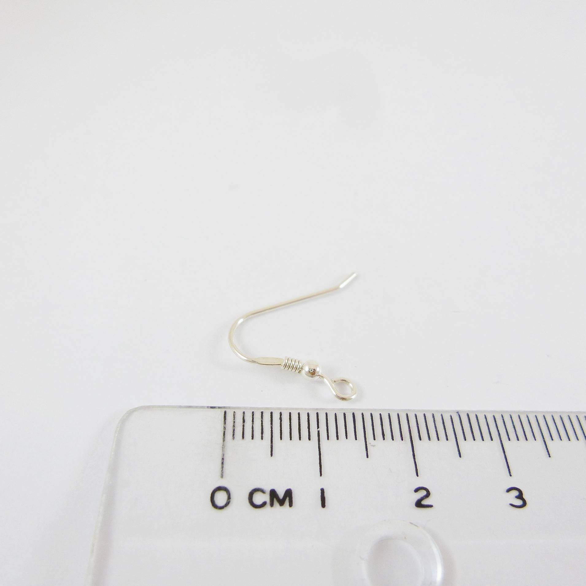 純銀耳鉤+圓球+彈簧