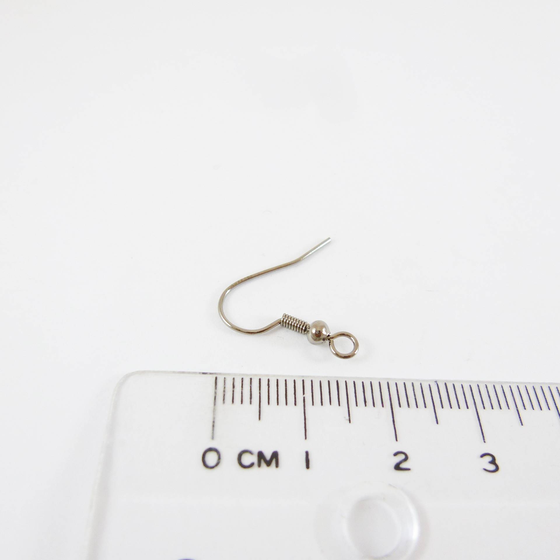 銅鍍黑金色耳鉤+3mm圓球+彈簧