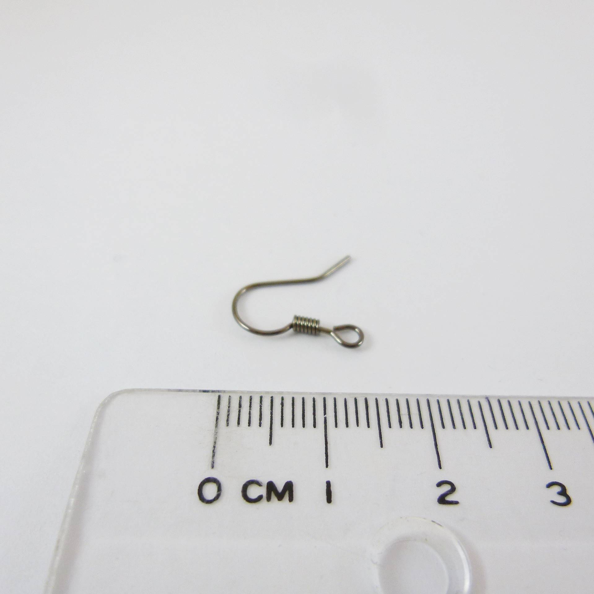 銅鍍黑金色耳鉤+彈簧