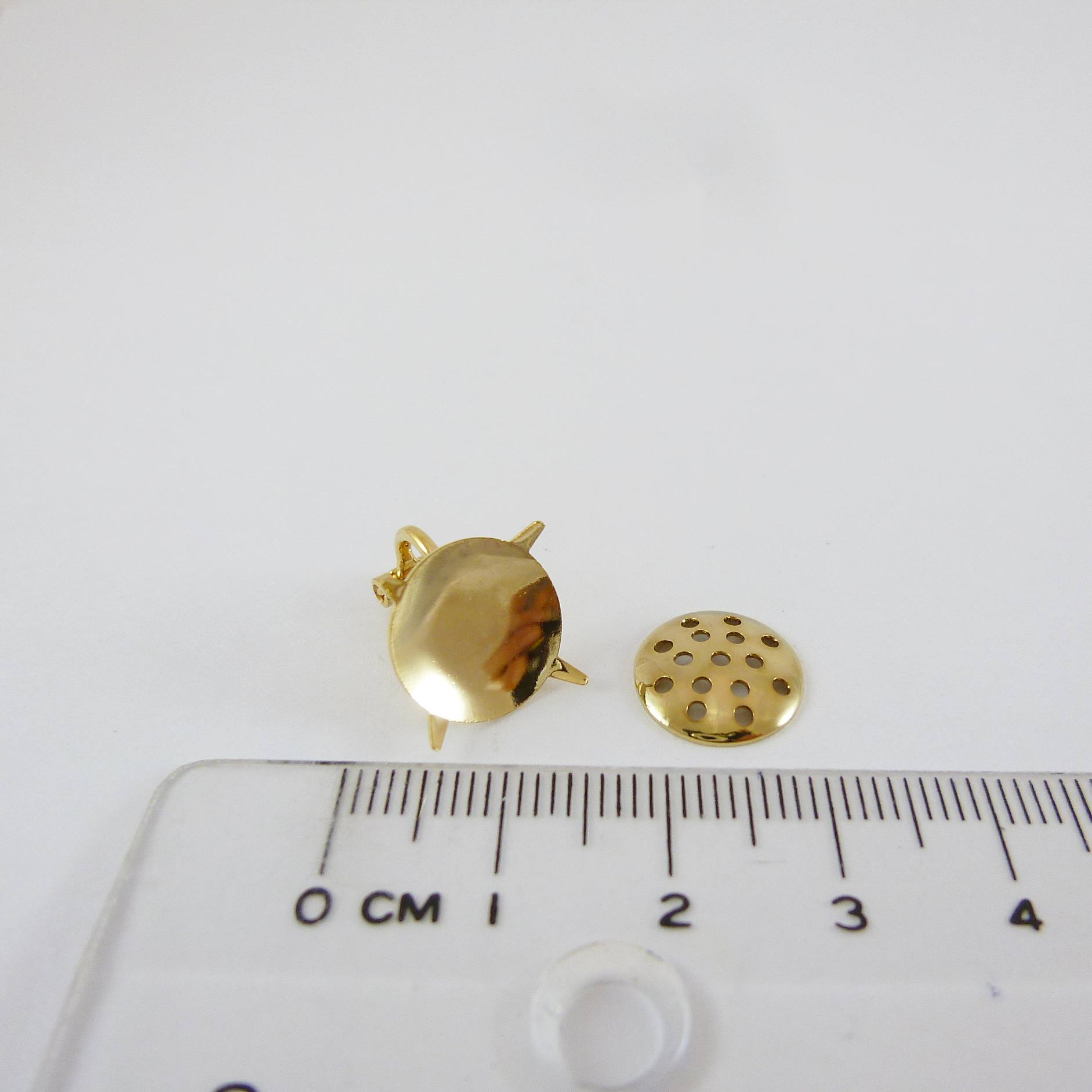 金色網盤彈簧耳夾-15孔