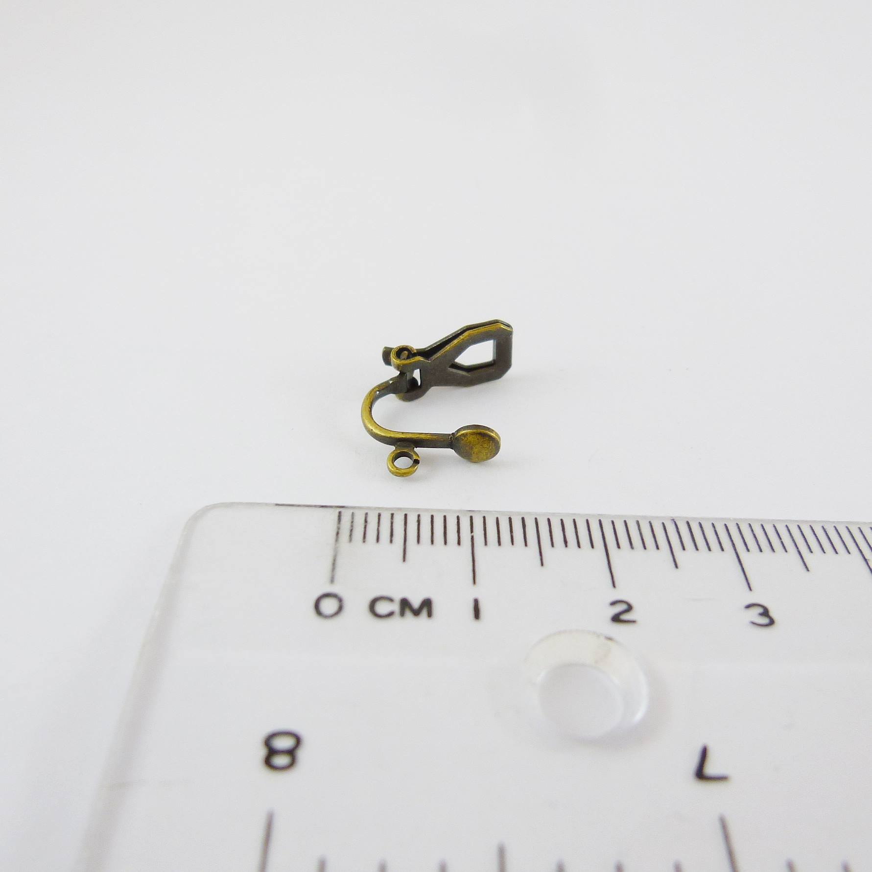 銅鍍青古銅色彈簧片耳夾