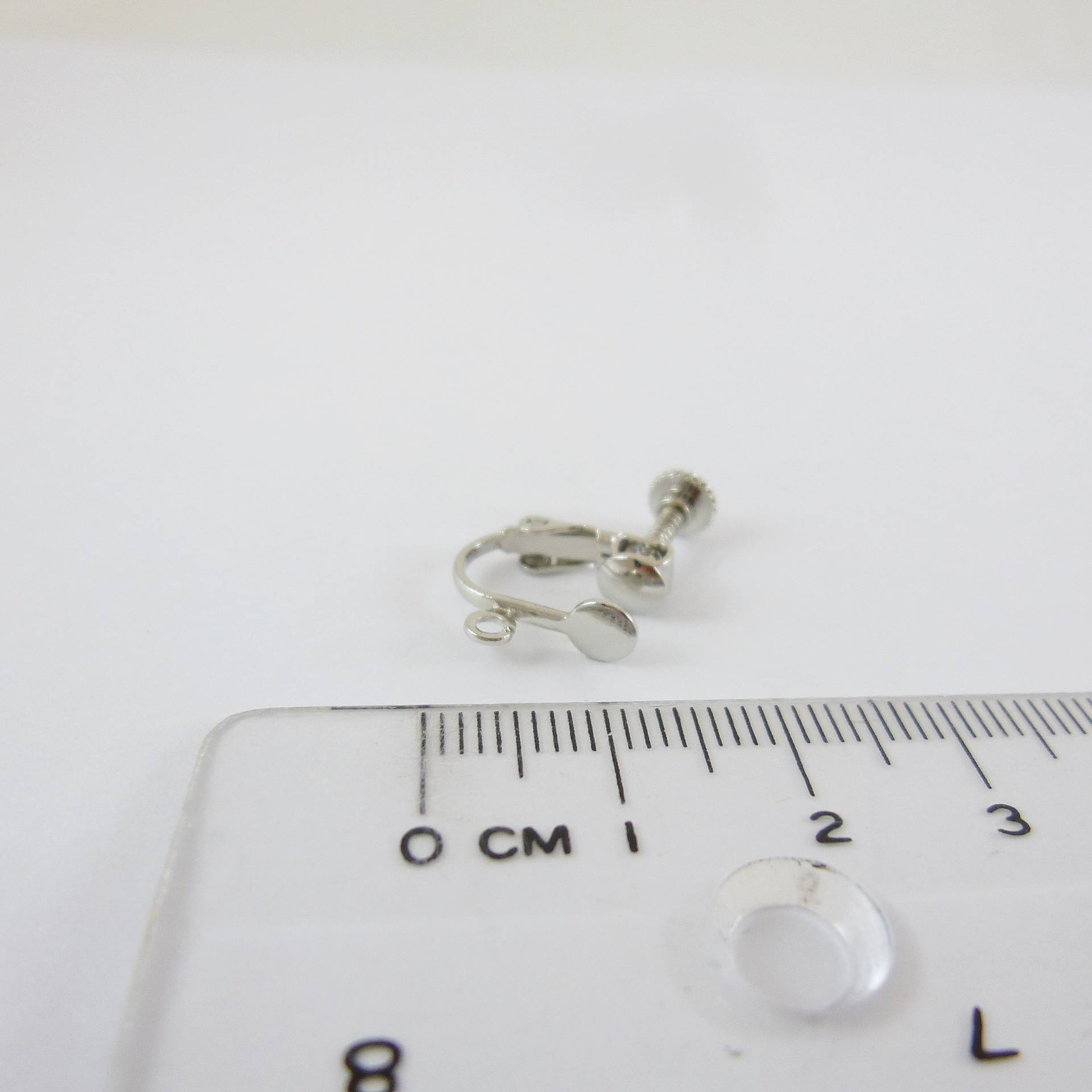 銅鍍正白K色圓盤彈簧耳夾