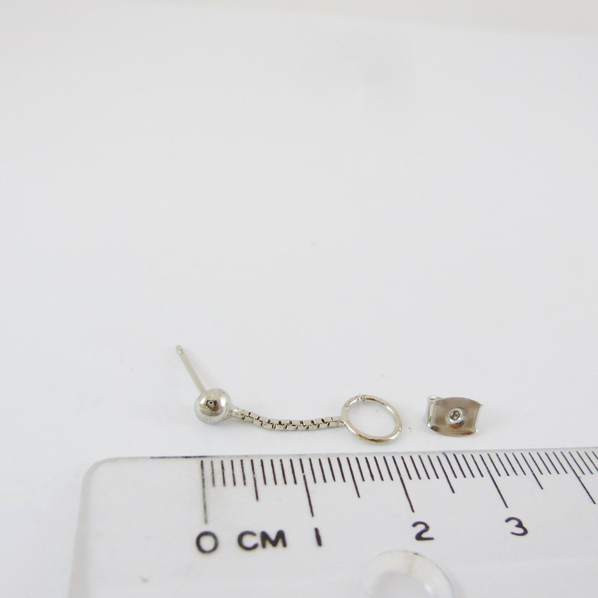 正白K色單圈耳針