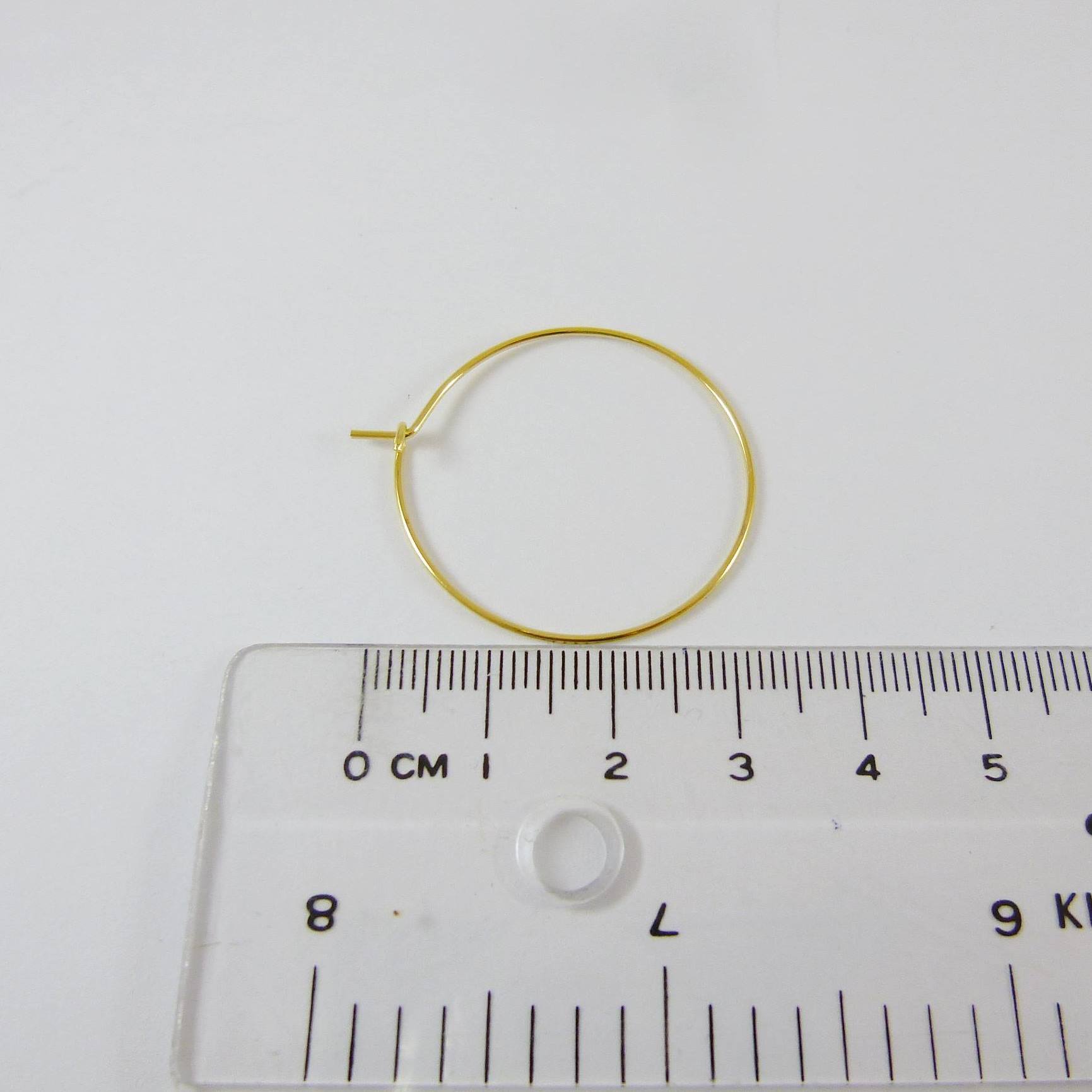 金色圓形扣式耳鉤