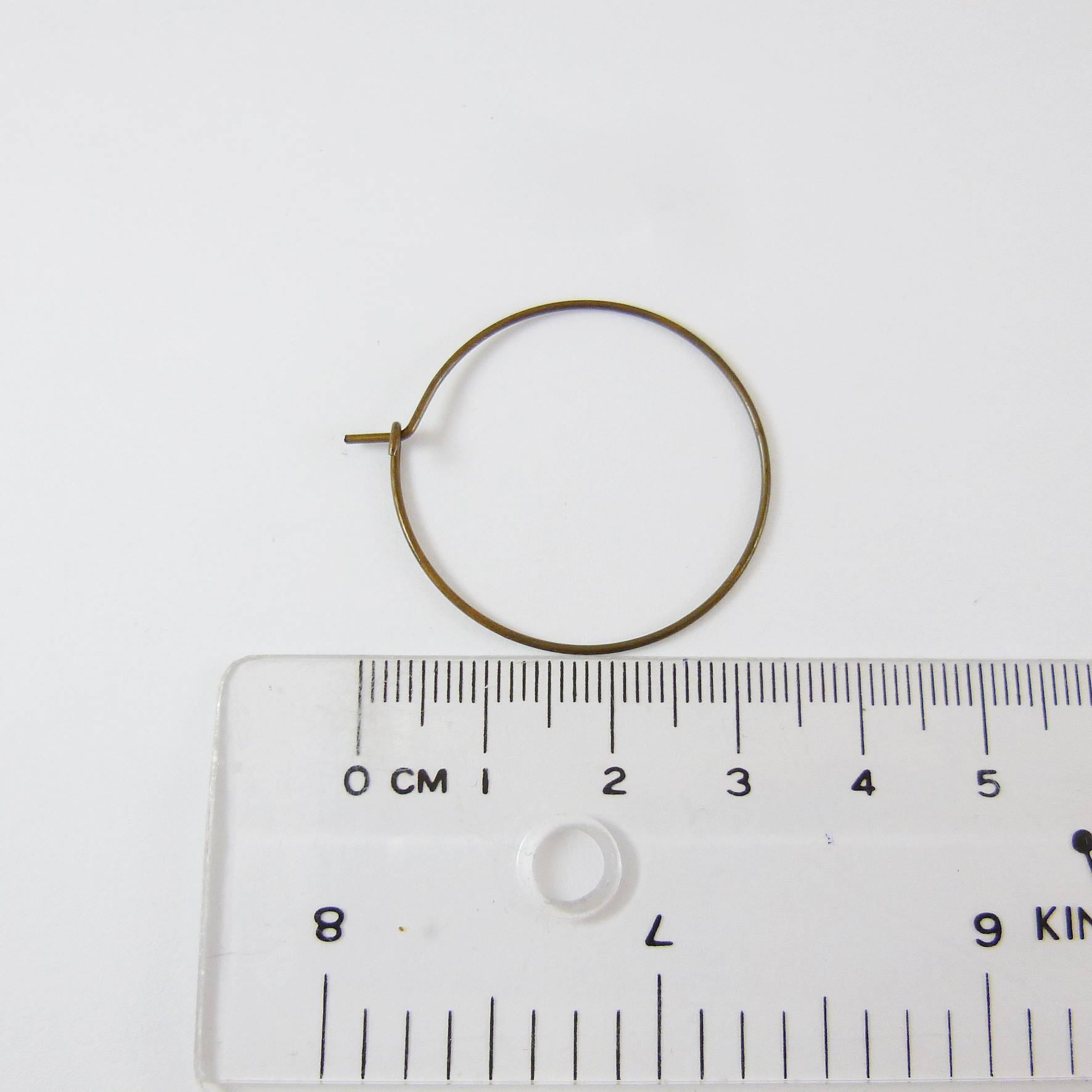 青古銅色圓形扣式耳鉤