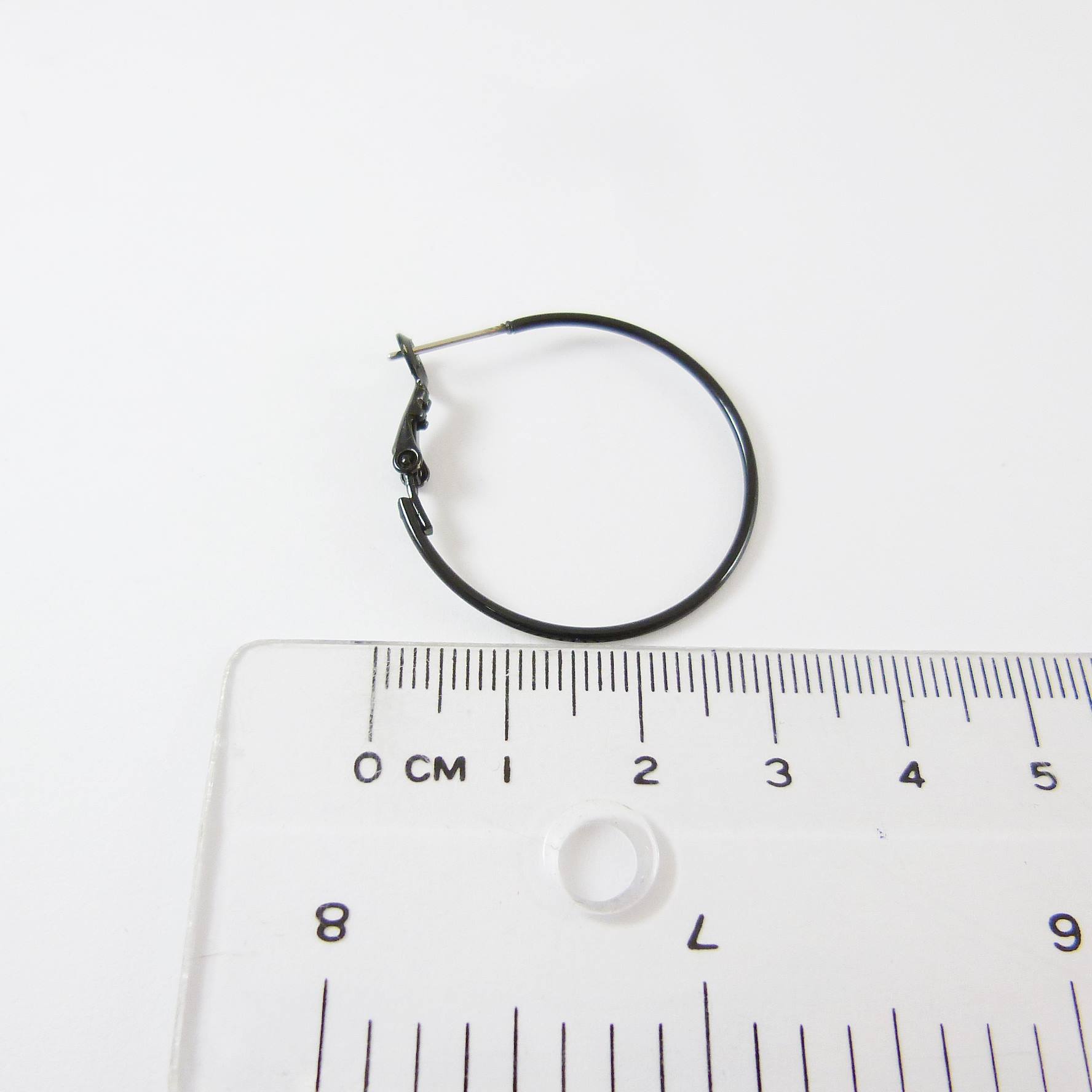 銅鍍黑金色圓形耳還-30mm