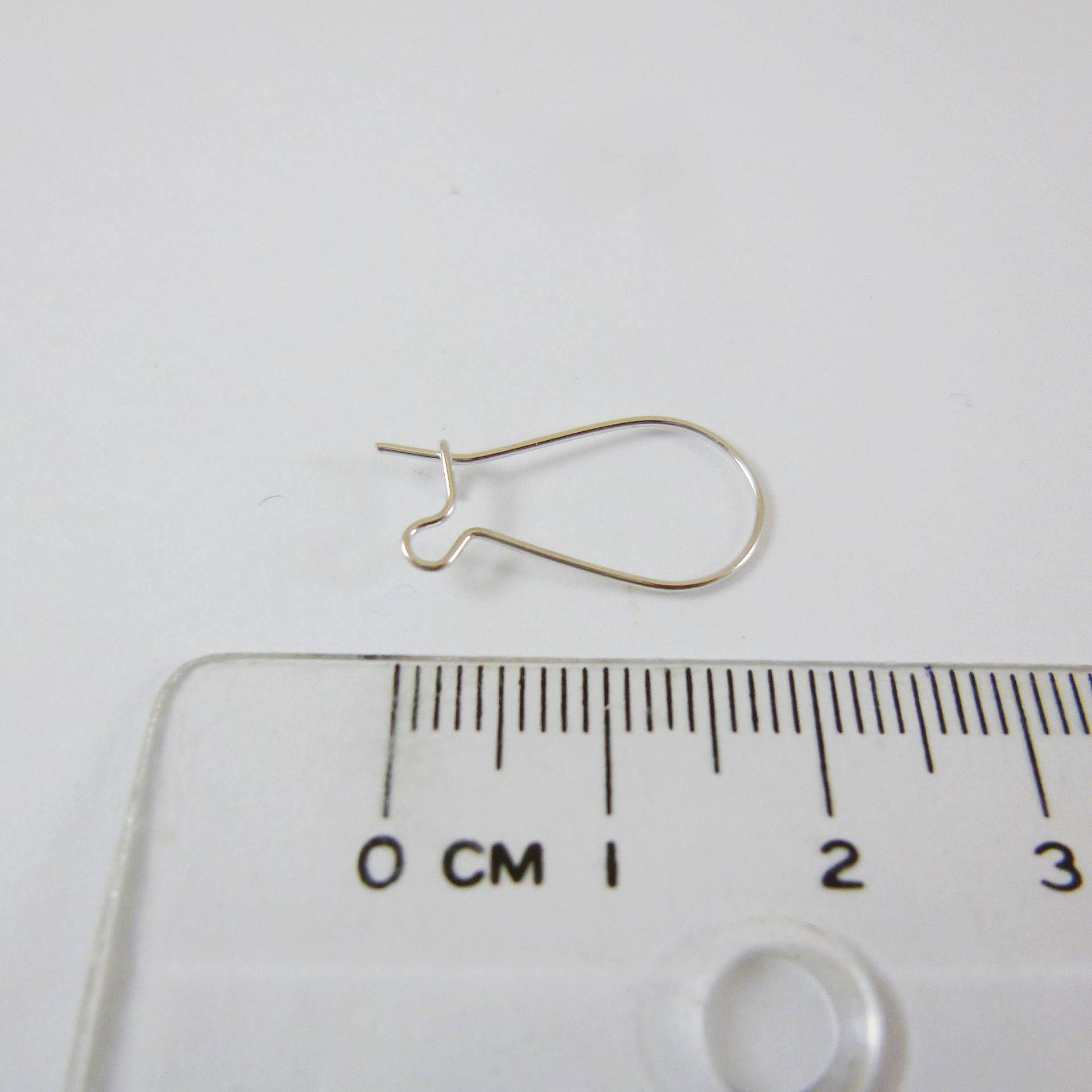 純銀鍍正白k色水滴扣式耳環-22mm