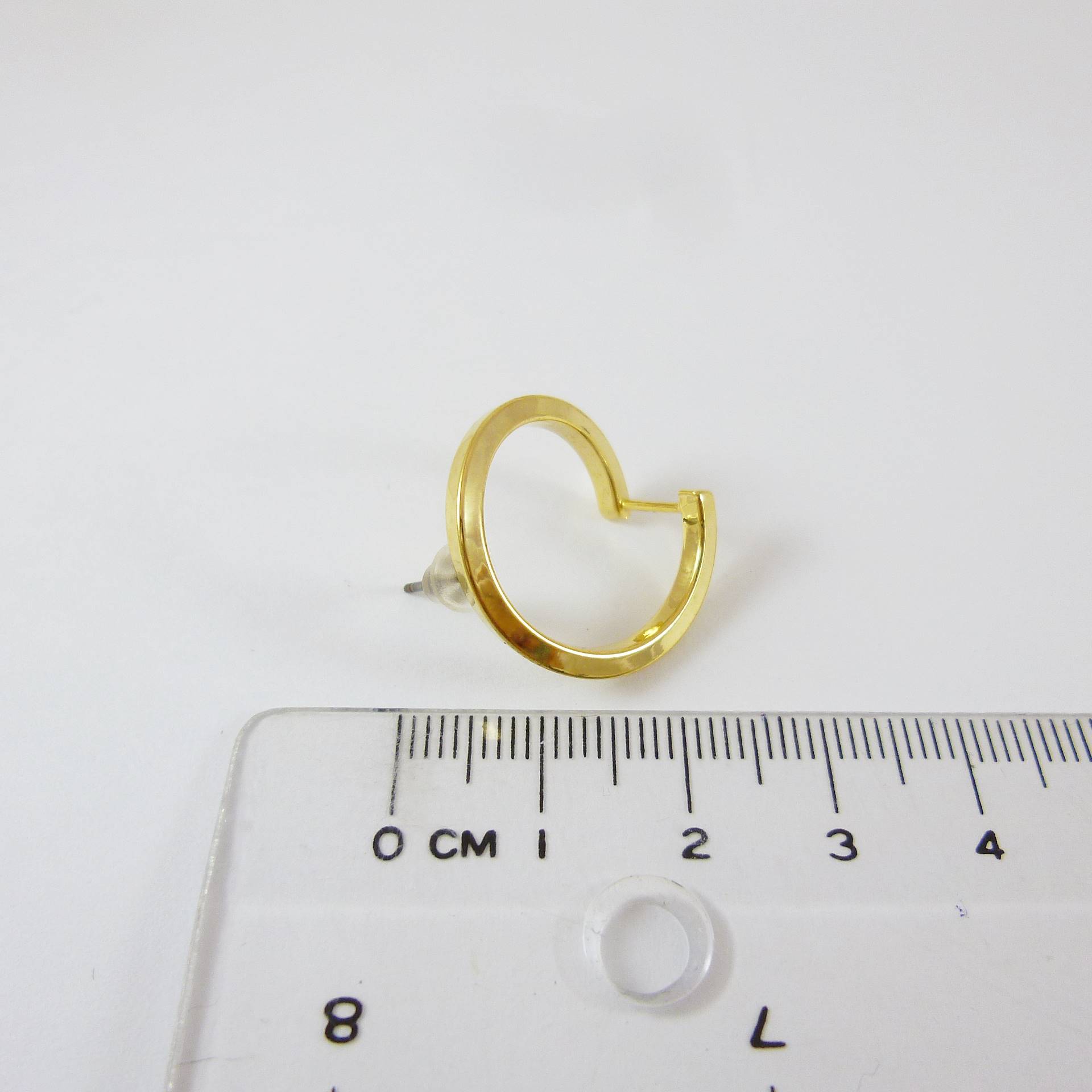 銅鍍金色圓弧形耳針