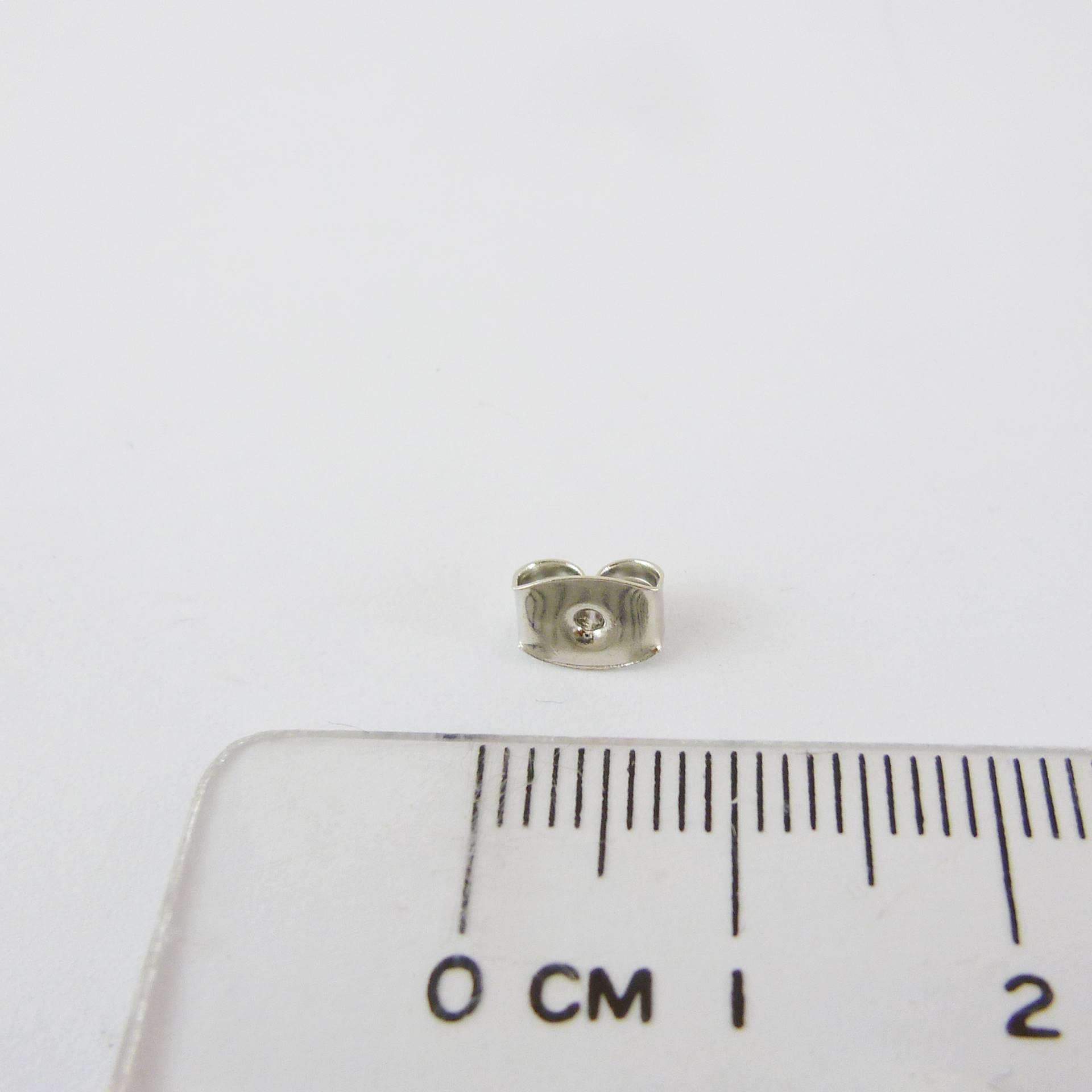 銅鍍正白k色夾片式耳針後扣