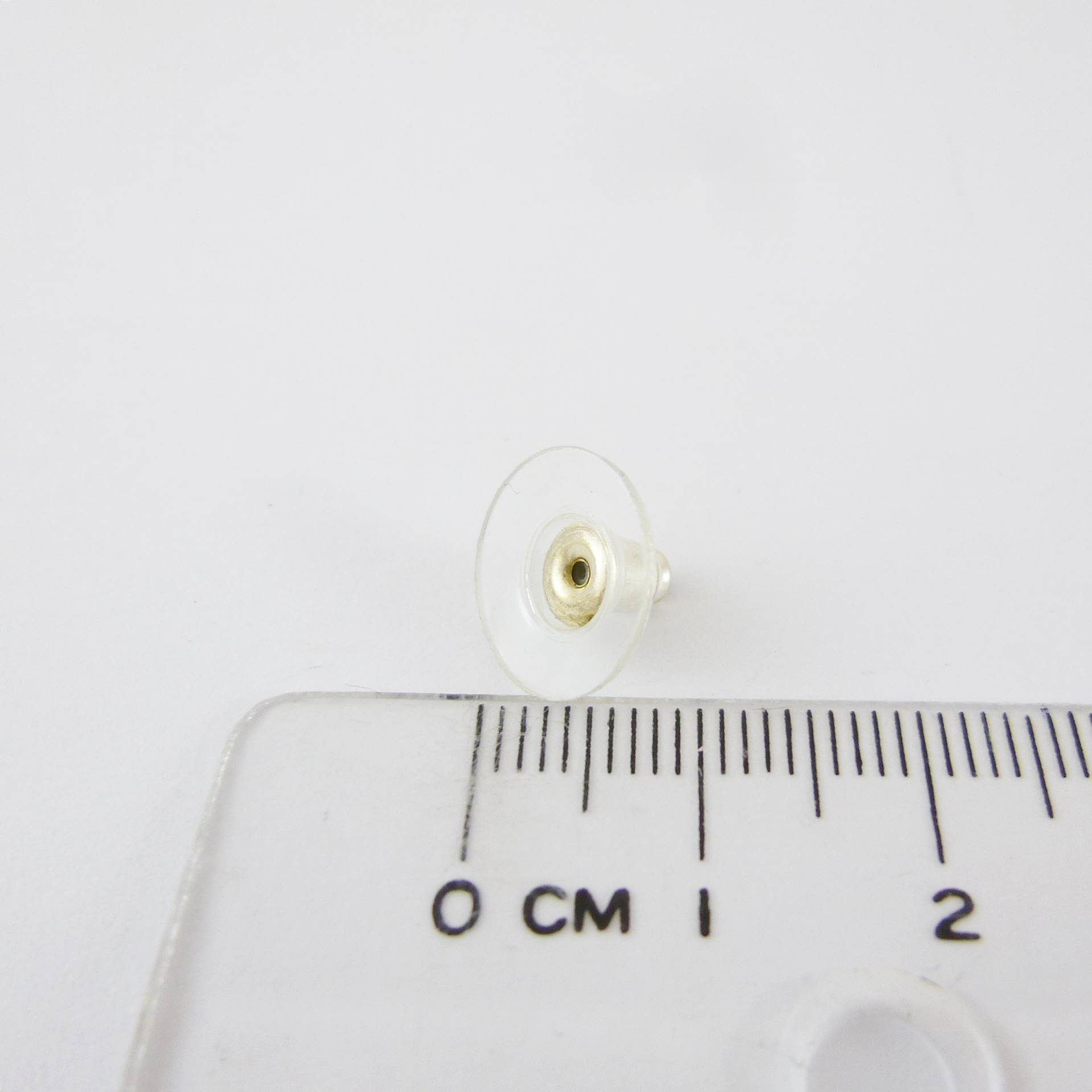 銅鍍正白K色柱狀耳針套附塑膠片