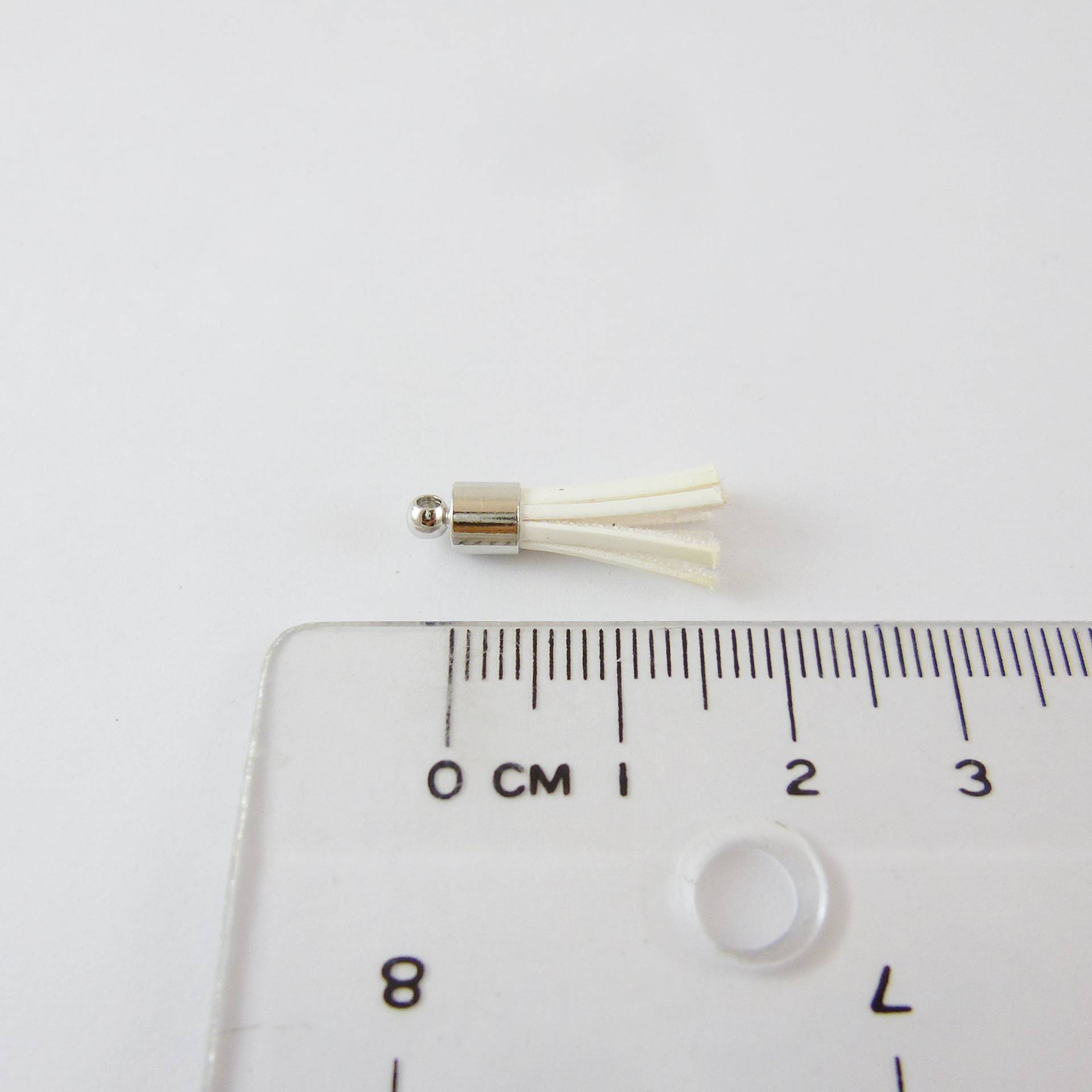 銅鍍正白k色漆皮流蘇-白色