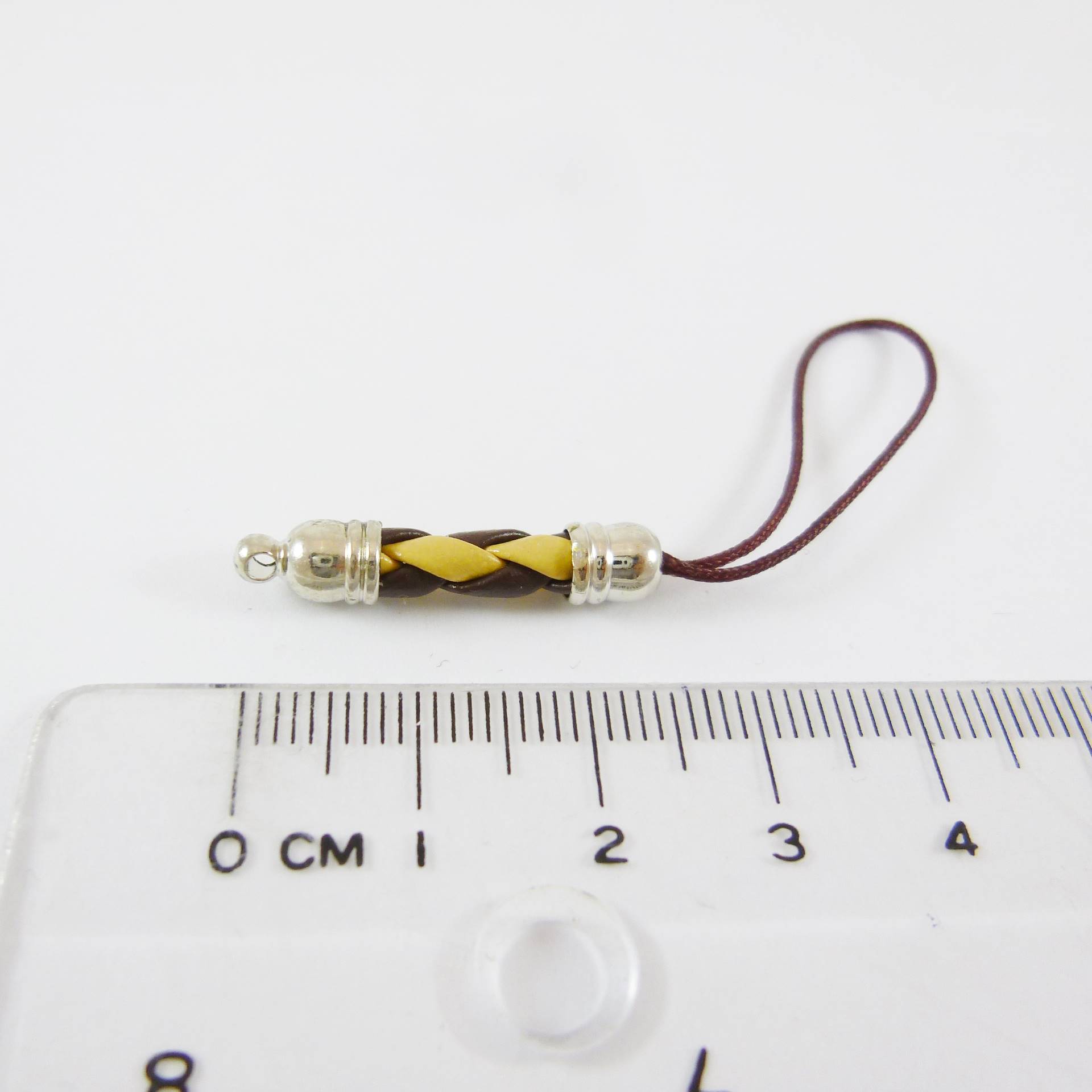 銅鍍正白K色編織吊繩-茶咖啡