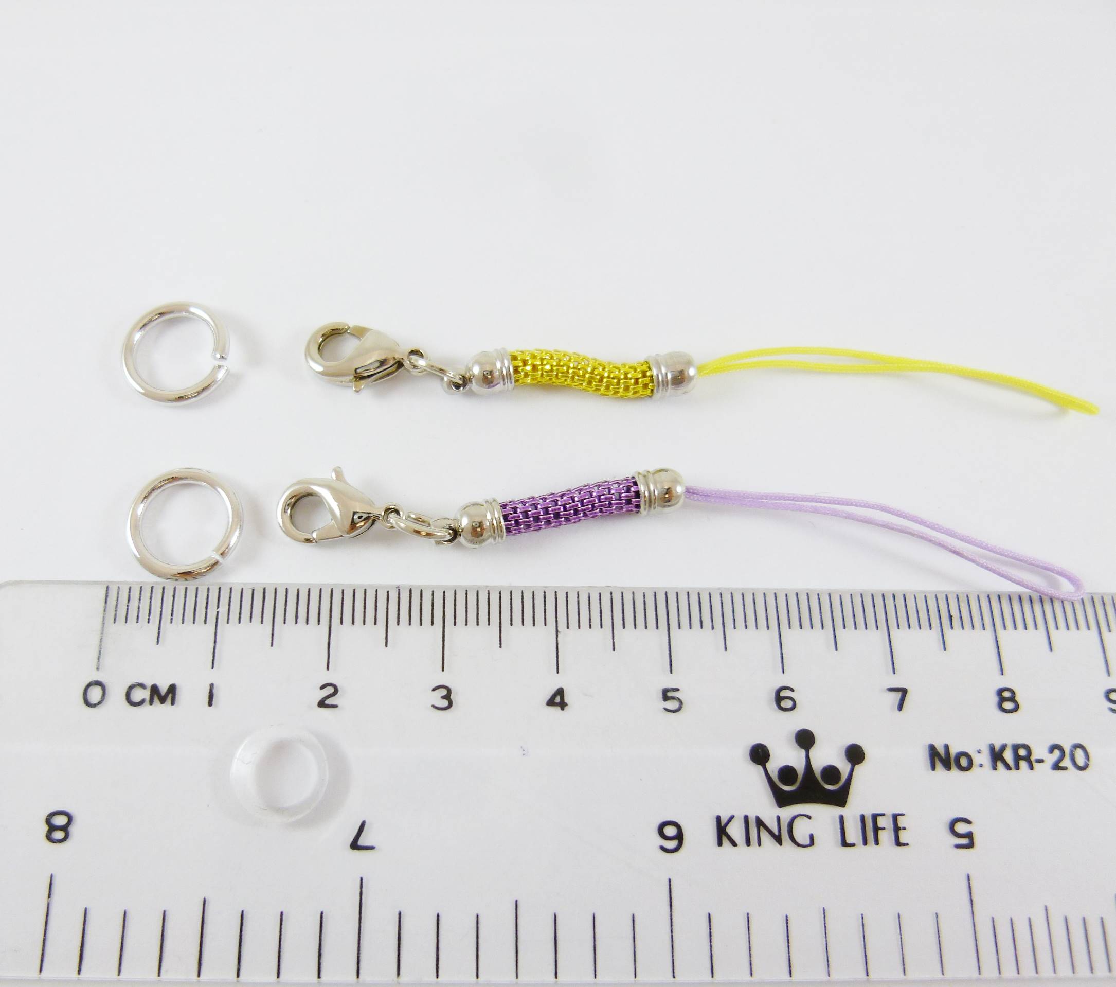 銅鍍正白K色金屬鍊+問字+單圈吊繩-綜合