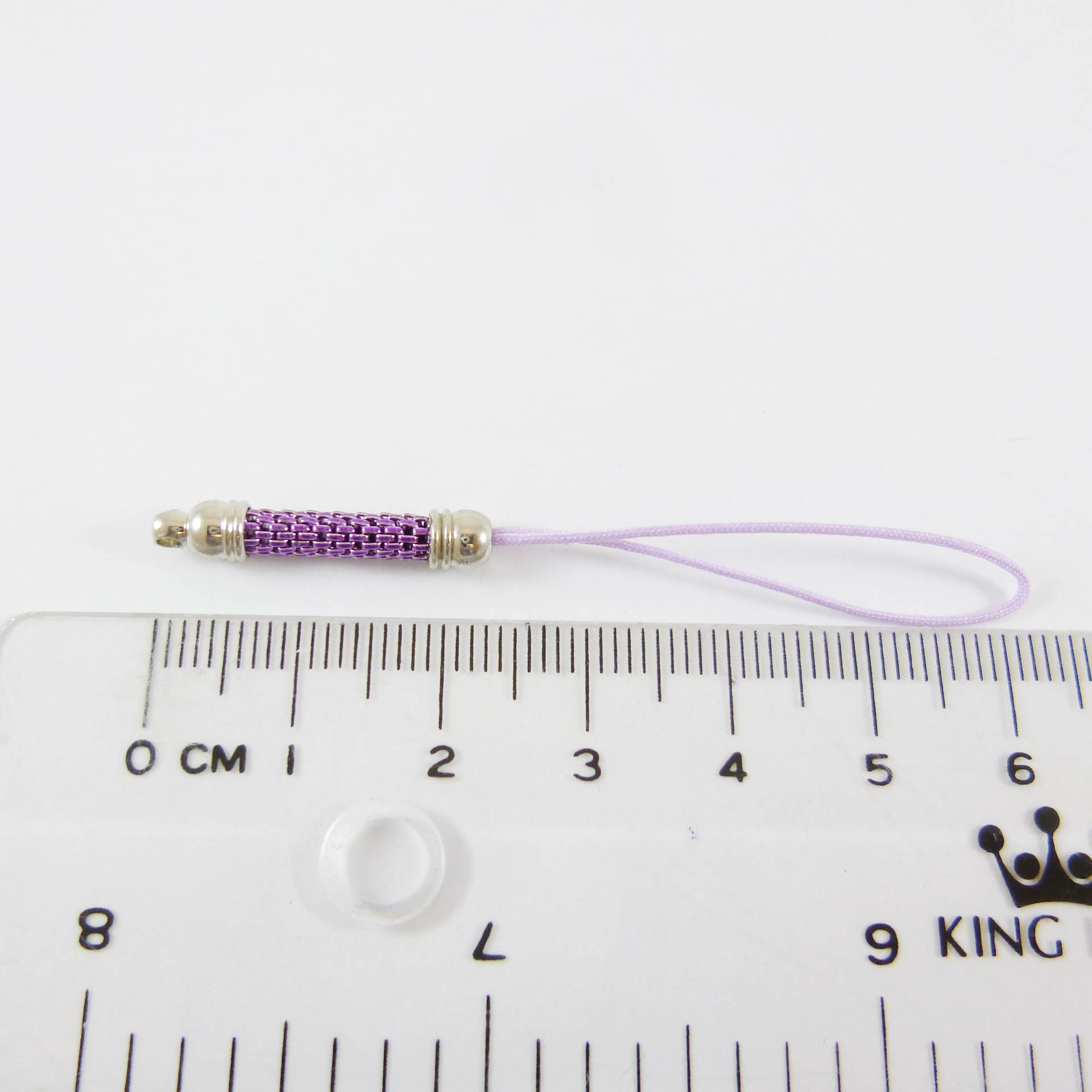 正白K色金屬鍊吊繩-淺紫