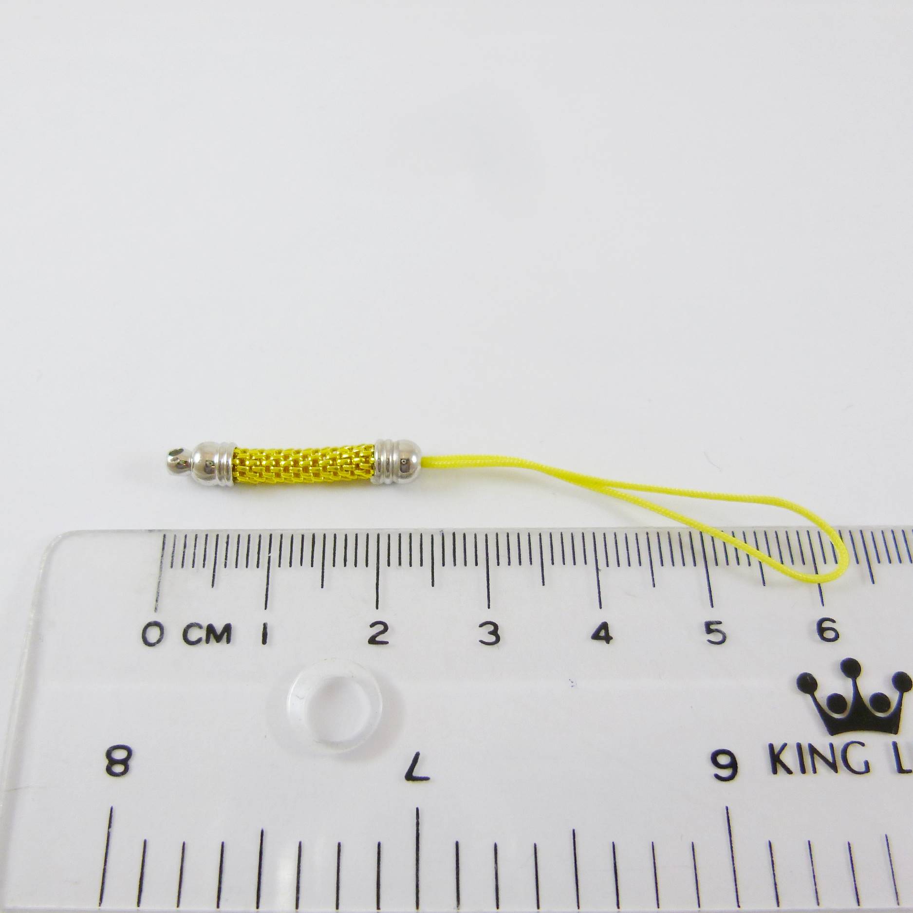 正白K色金屬鍊吊繩-黃色